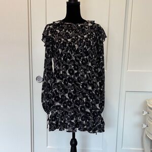 Black and White Floral Dress. Free People